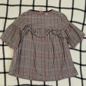 Zara girls tunic style plaid dress